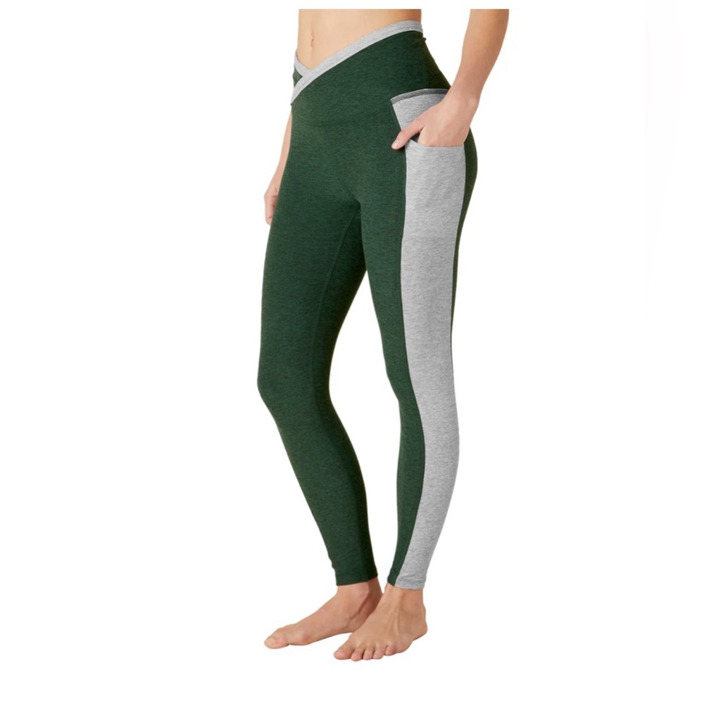 Beyond Yoga - On Block high waisted leggings, green